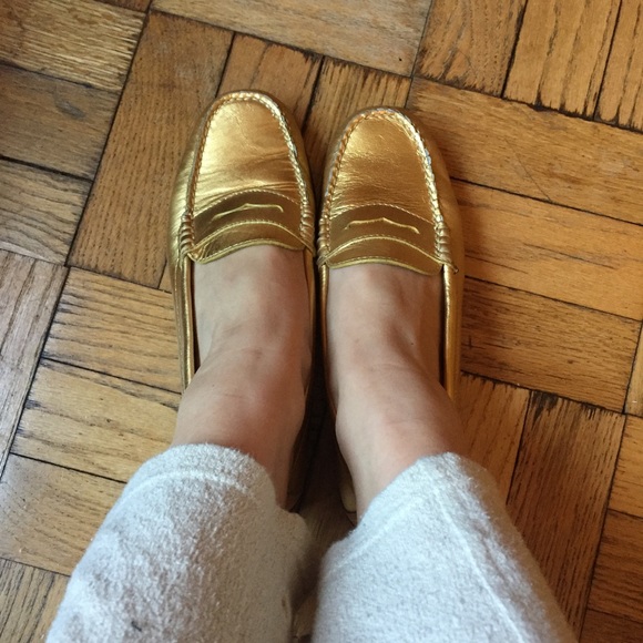 Bass Shoes - Weejuns Gold Leather Loafers